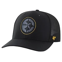Casquette flexible noire '47 Pittsburgh Steelers Blackball Trophy pour homme