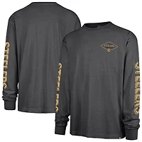 Men's '47 Black Pittsburgh Steelers Cairn Ravine Foundation Long Sleeve T-Shirt