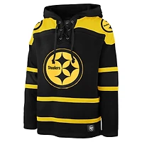Sweat à capuche lacets '47 noir Pittsburgh Steelers Dark Pop pour hommes