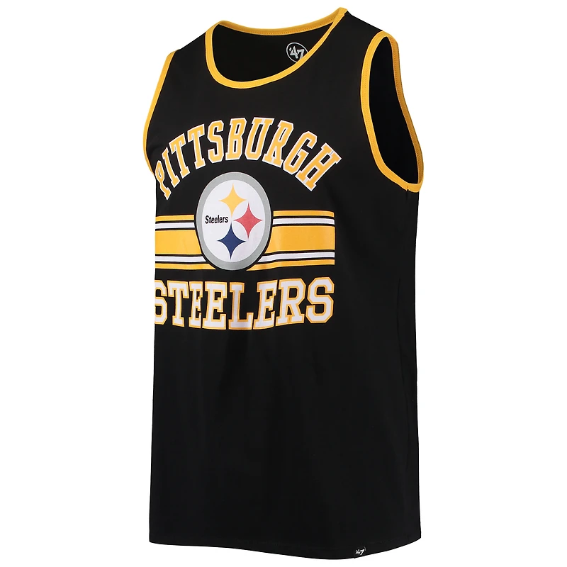 Débardeur Super Rival Edge des Pittsburgh Steelers '47 pour hommes, noir