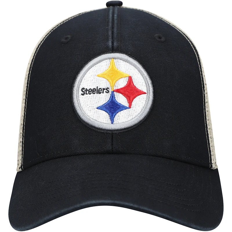 Men's '47 Black Pittsburgh Steelers Flagship MVP Snapback Hat