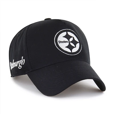Men's '47 Black Pittsburgh Steelers Foundation Offside Adjustable Hat
