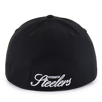 Men's '47  Black Pittsburgh Steelers Foundational Franchise Fitted Hat