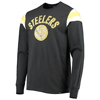 T-shirt à manches longues pour homme '47 Pittsburgh Steelers Franklin Rooted noir