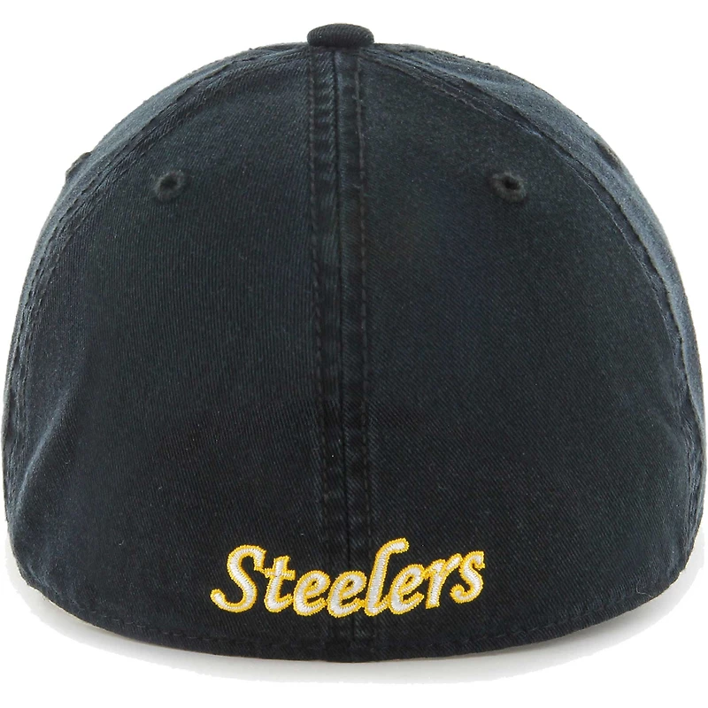 Men's '47 Black Pittsburgh Steelers Gridiron Classics Franchise Fitted Hat