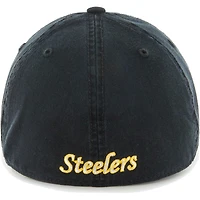 Men's '47 Black Pittsburgh Steelers Gridiron Classics Franchise Fitted Hat