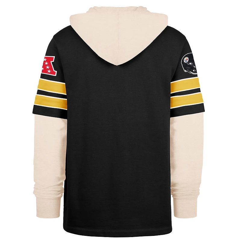 Sweat à capuche noir '47 pour homme des Pittsburgh Steelers Split Zone Cornerback Duo