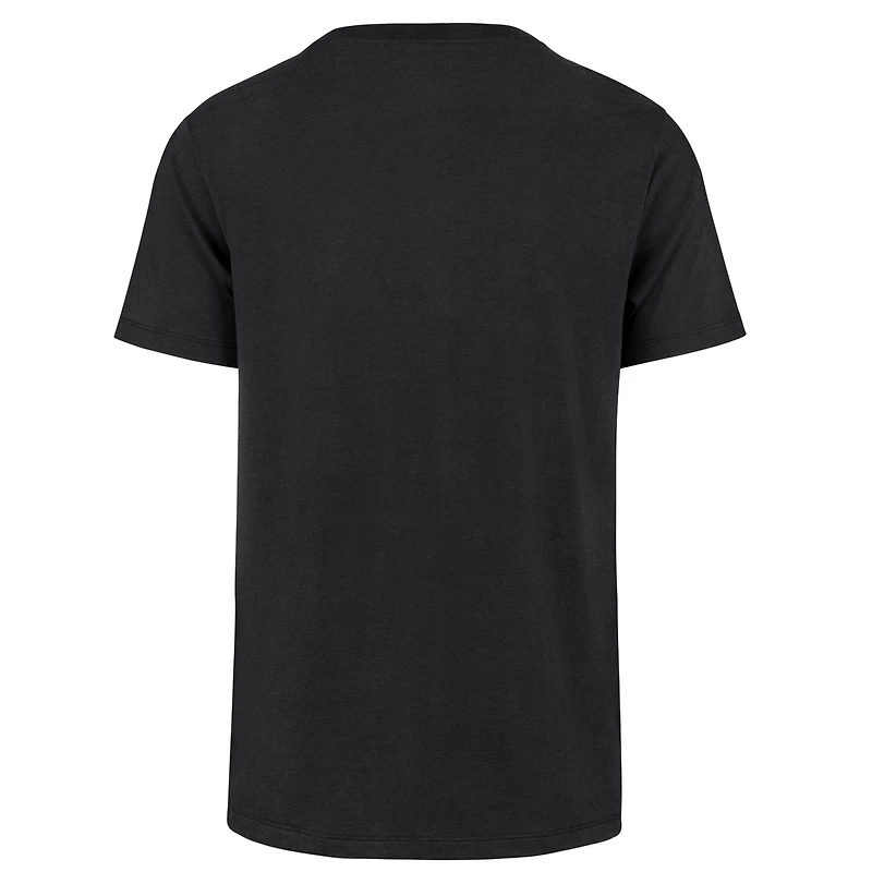 Men's '47 Black Pittsburgh Steelers Stripe Splash Franklin Throwback T-Shirt