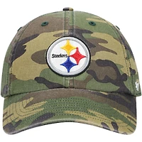 Casquette réglable '47 Camo Pittsburgh Steelers Woodland Clean Up pour homme