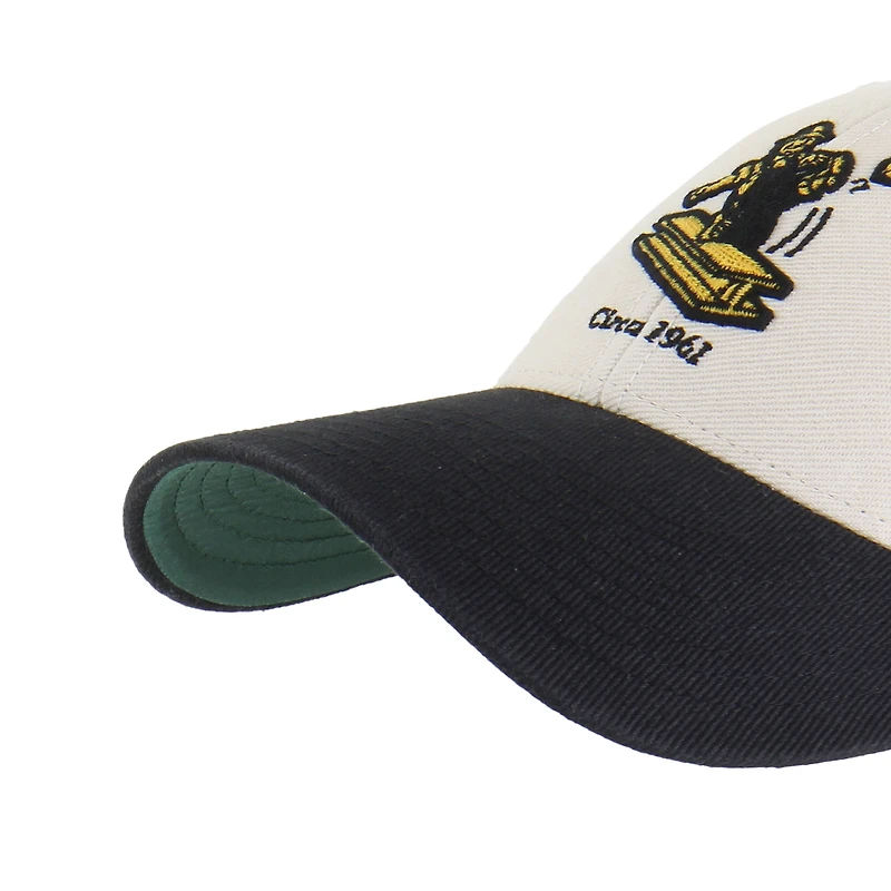 Men's '47 Cream/Black Pittsburgh Steelers Fairfield MVP Throwback Adjustable Hat