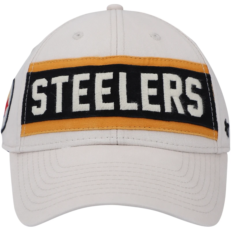 Casquette réglable Crossroad MVP des Pittsburgh Steelers '47 crème pour homme