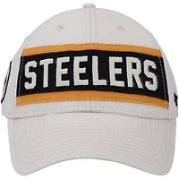 Casquette réglable Crossroad MVP des Pittsburgh Steelers '47 crème pour homme