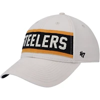 Casquette réglable Crossroad MVP des Pittsburgh Steelers '47 crème pour homme