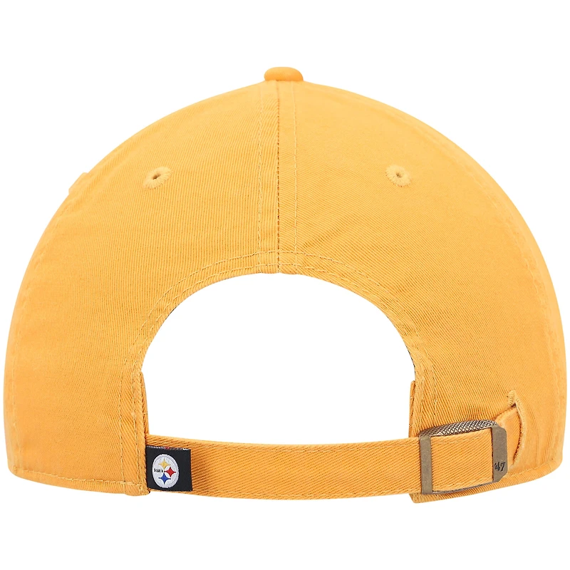 Casquette réglable '47 Gold Pittsburgh Steelers Clean Up pour homme
