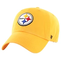 Men's '47 Gold Pittsburgh Steelers Secondary Clean Up Adjustable Hat