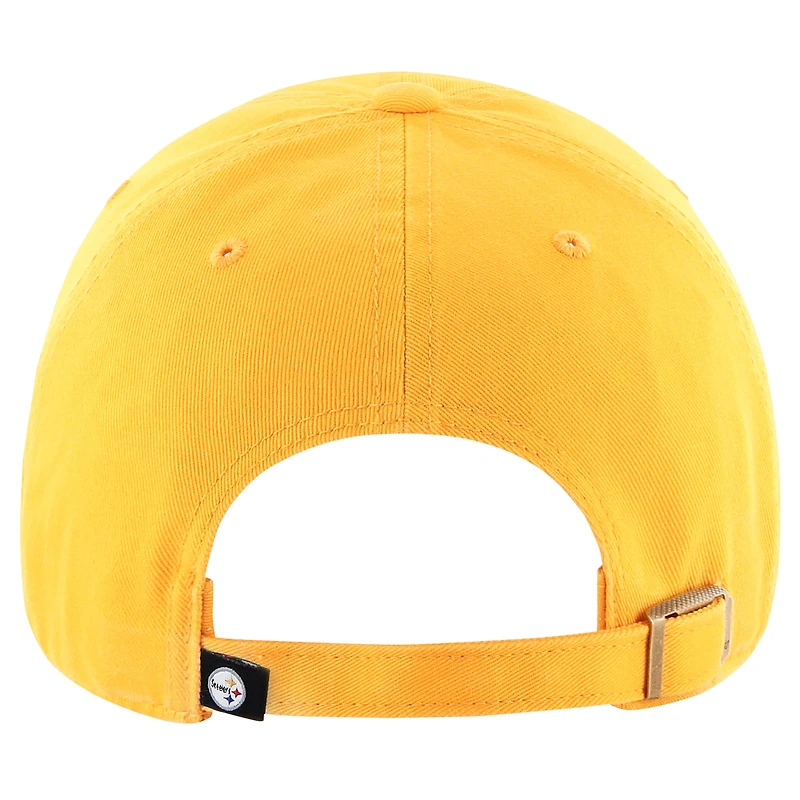 Men's '47 Gold Pittsburgh Steelers Secondary Clean Up Adjustable Hat