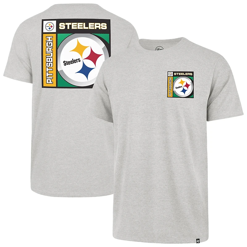 T-shirt Franklin gris chromé des Steelers de Pittsburgh, édition 1947, pour homme