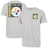T-shirt Franklin gris chromé des Steelers de Pittsburgh, édition 1947, pour homme