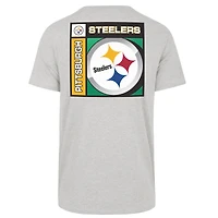 Men's '47  Gray Pittsburgh Steelers Chrome Plate Franklin T-Shirt