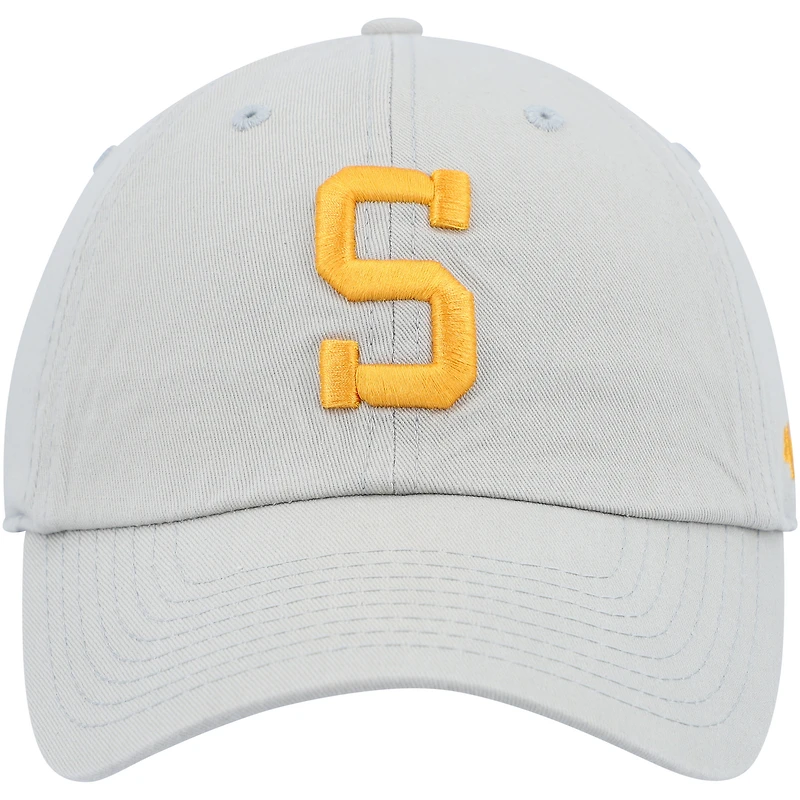 Men's '47 Gray Pittsburgh Steelers Clean Up Adjustable Hat