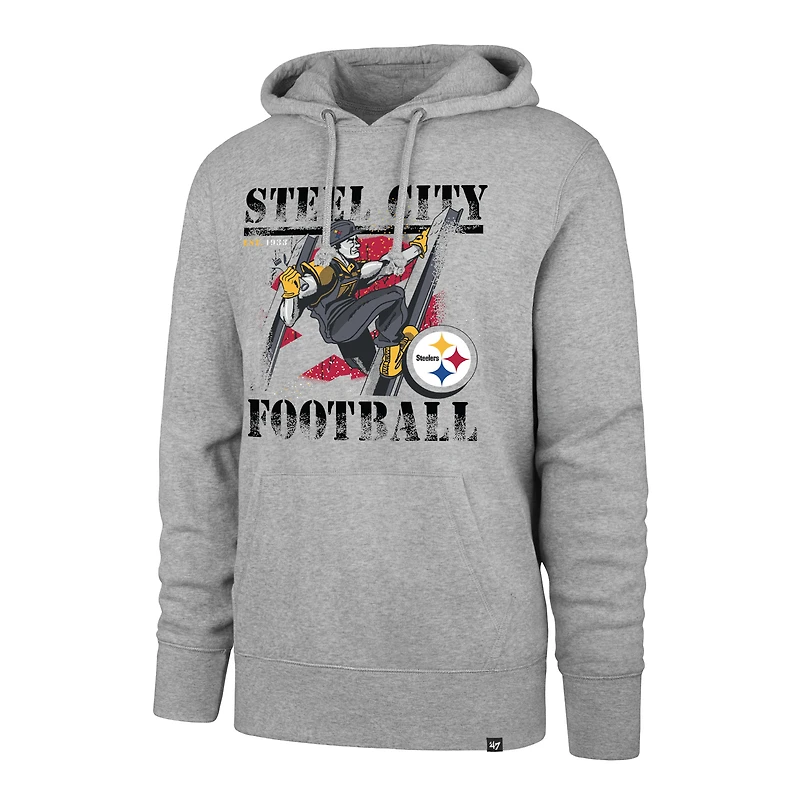 Sweat à capuche gris Pittsburgh Steelers Regional Headline '47 pour homme