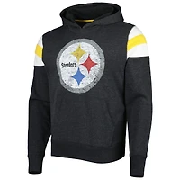 Sweat à capuche '47 Heathered Heather Black Pittsburgh Steelers Premier Nico pour hommes