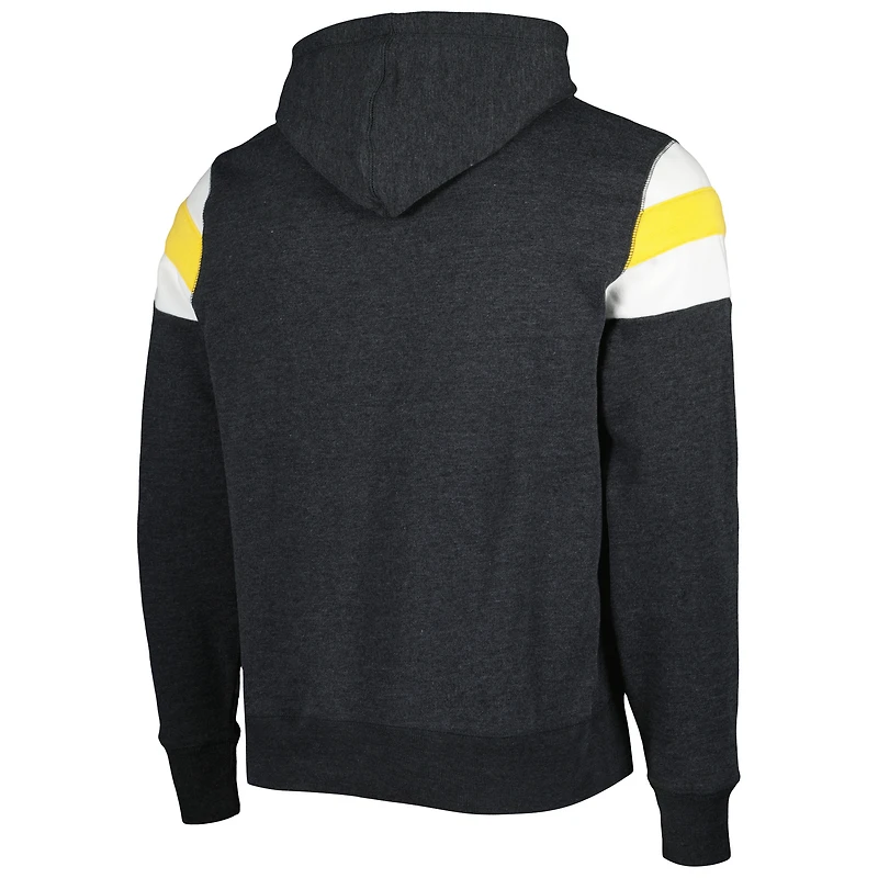 Sweat à capuche '47 Heathered Heather Black Pittsburgh Steelers Premier Nico pour hommes