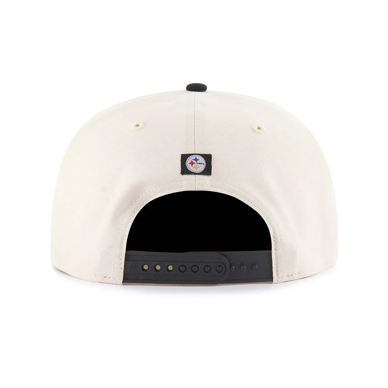Casquette ajustable Payson Captain des Steelers de Pittsburgh, modèle naturel 47, pour homme