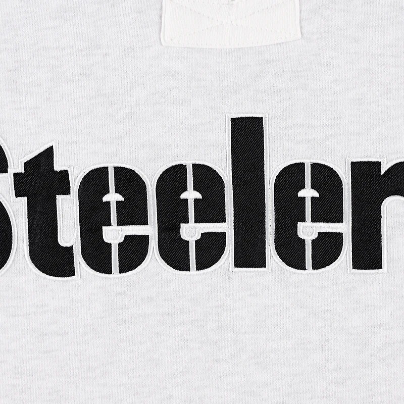 Chandail à capuchon lacets gris chiné pour hommes '47 Pittsburgh Steelers Gridiron