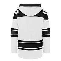 Men's '47 White Pittsburgh Steelers After Image Superior Lacer Pullover Hoodie