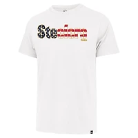 T-shirt Franklin pour hommes avec inscription drapeau des Steelers de Pittsburgh '47 blanc
