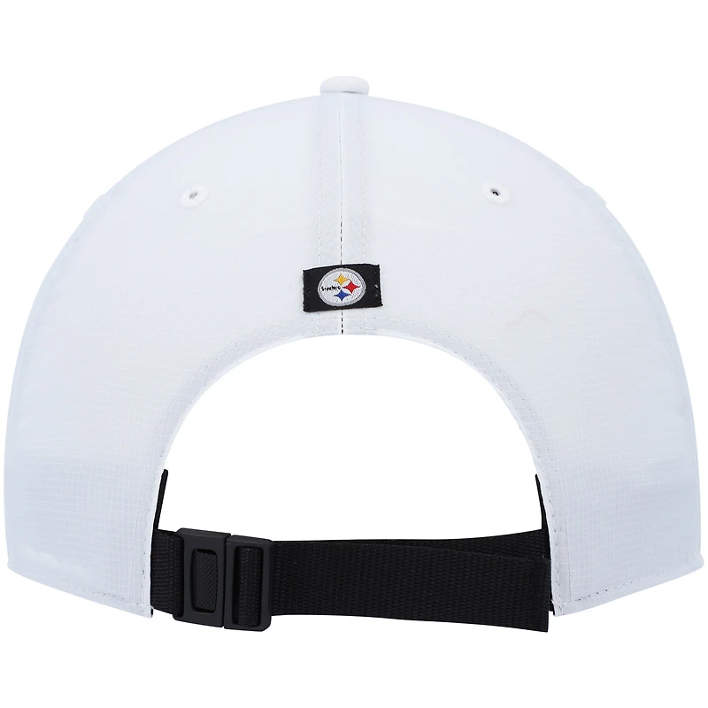 Men's '47 White Pittsburgh Steelers Hitch Stars and Stripes Trucker Adjustable Hat