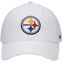 Casquette ajustable Clean Up Pittsburgh Steelers '47 blanche pour homme
