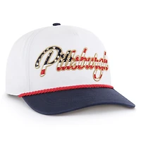 Casquette ajustable blanche patriotique des Steelers de Pittsburgh de 1947 pour homme