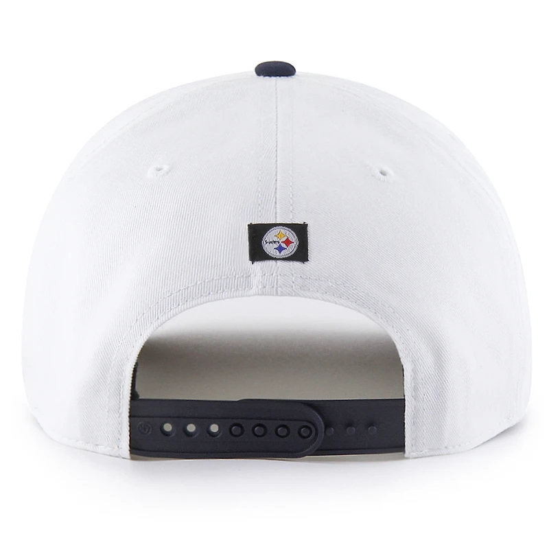 Casquette ajustable blanche patriotique des Steelers de Pittsburgh de 1947 pour homme