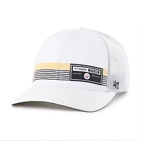 Casquette ajustable blanche « 47 » pour homme des Pittsburgh Steelers Rangefinder Trucker