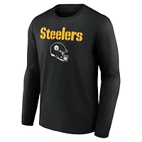 Men's Alex Highsmith Black Pittsburgh Steelers Team Wordmark Name & Number Long Sleeve T-Shirt