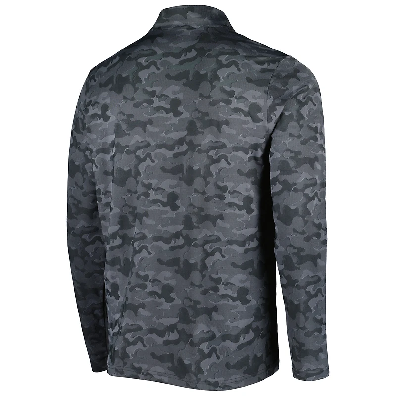 Sweat-shirt à fermeture éclair quart de tour Antigua Black Pittsburgh Steelers Brigade pour homme