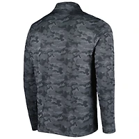 Sweat-shirt à fermeture éclair quart de tour Antigua Black Pittsburgh Steelers Brigade pour homme