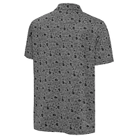 Polo Relentless Antigua Heather Black pour homme des Steelers de Pittsburgh
