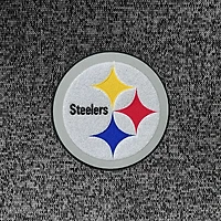 Men's Antigua Heathered Black Pittsburgh Steelers Absolute Chenille Pullover Hoodie