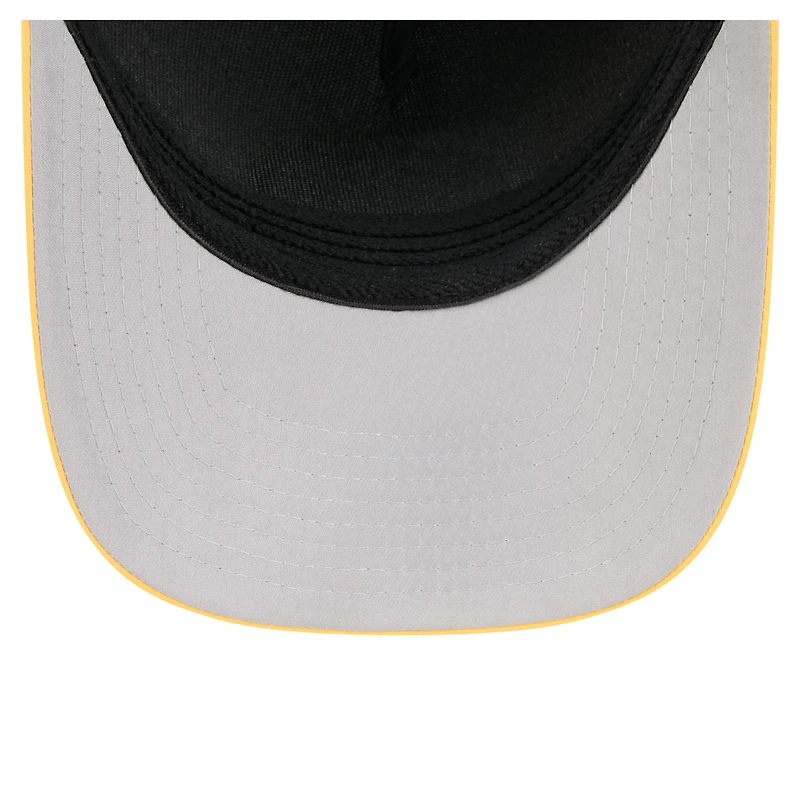 Men's  Black/Gold Pittsburgh Steelers Rope M-Crown A-Frame 39THIRTY Flex Hat
