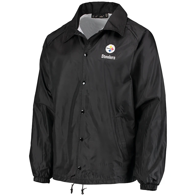 Veste coupe-vent raglan classique pour homme Pittsburgh Steelers Coaches noire