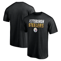 Men's  Black Pittsburgh Steelers Fade Out T-Shirt