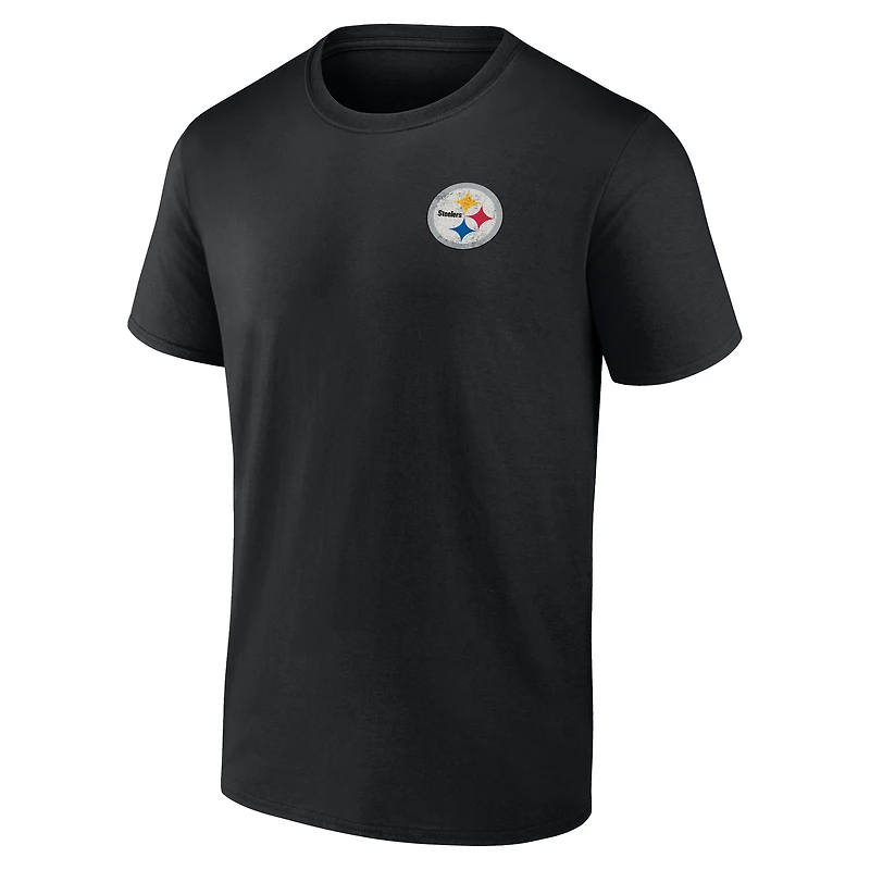 Men's  Black Pittsburgh Steelers Full Range T-Shirt