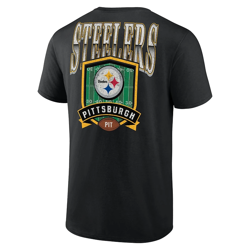Men's  Black Pittsburgh Steelers Full Range T-Shirt