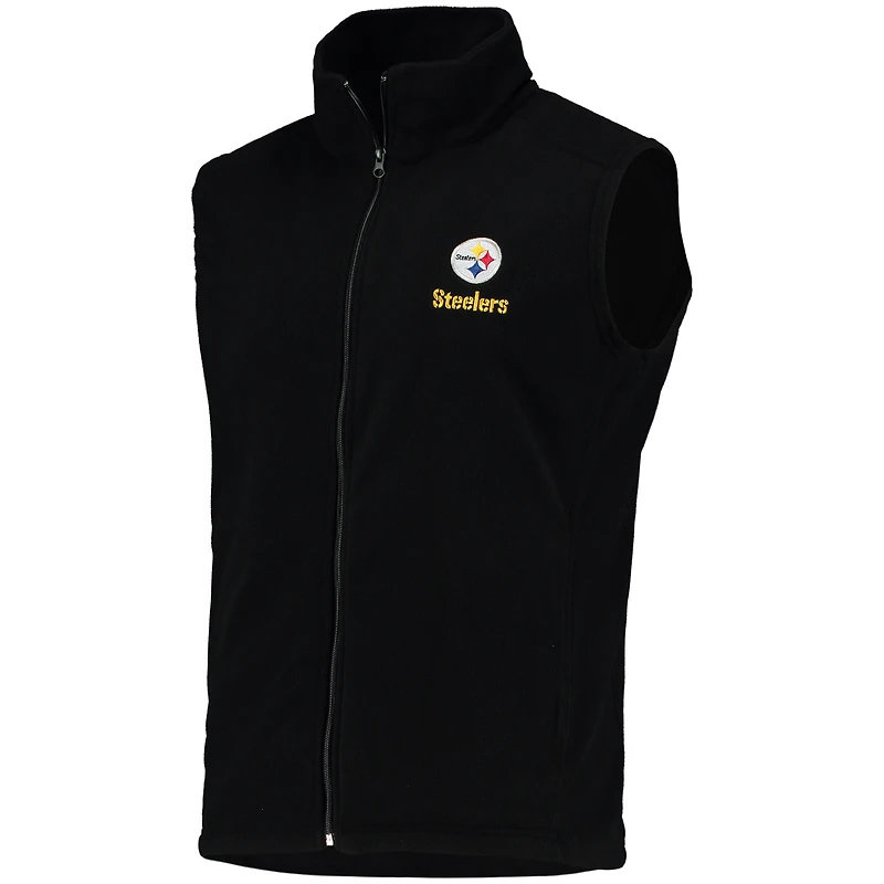 Veste noire entièrement zippée en polaire Houston Steelers pour hommes