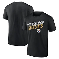Men's Black Pittsburgh Steelers Hustle T-Shirt