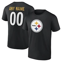 T-shirt authentique Pittsburgh Steelers gris pour homme, personnalisé avec nom et numéro.