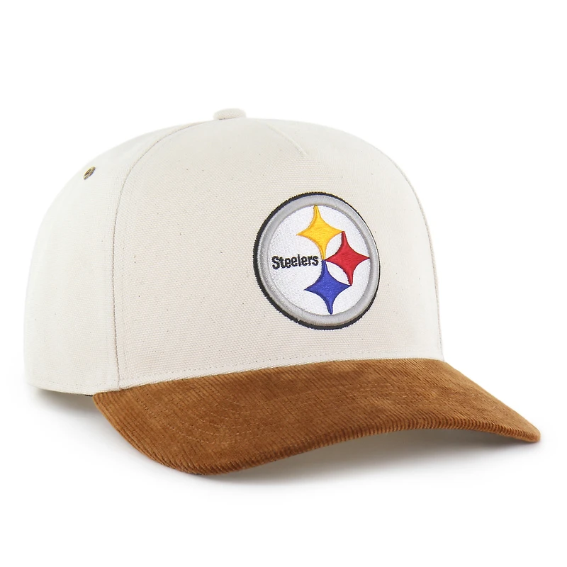 Men's Carhartt x '47 Natural/Brown Pittsburgh Steelers Undyed Relaxed Hitch Adjustable Hat
